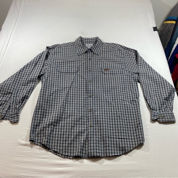 Carhartt Shirt Men’s X- Large Checkered long sleeve cotton Casual Button Down - Picture 1 of 8